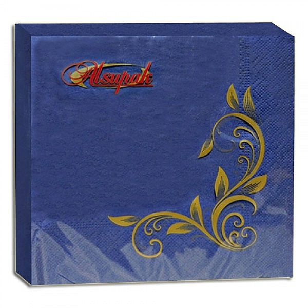 Салфетки бумажные двухслойные "Premium", синие, 20 шт. - Alsupak — фото N1