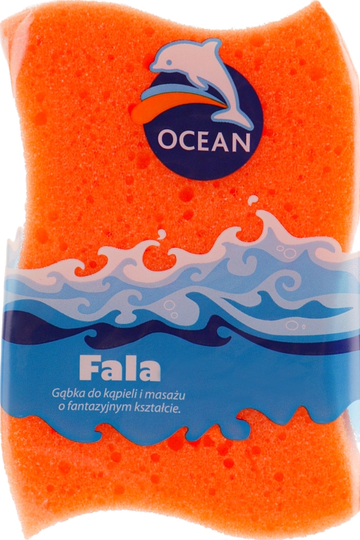 Губка массажная для купания "Fala", оранжевая - Ocean — фото N1