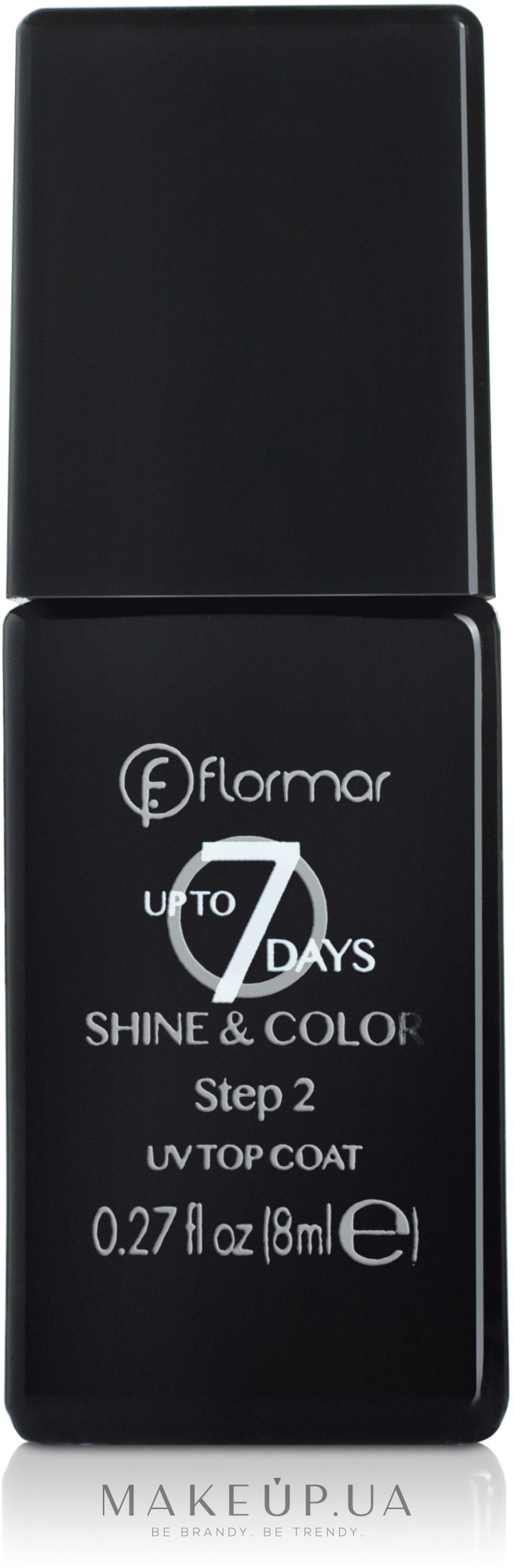Flormar Upto 7 Days Shine Color Step 2 Uv Top Coat Zakrepitel Dlya Laka Kupit Po Luchshej Cene V Ukraine Makeup Ua