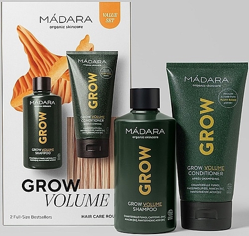 Набор - Madara Cosmetics Grow Volume (shm/250ml + cond/175ml) — фото N1