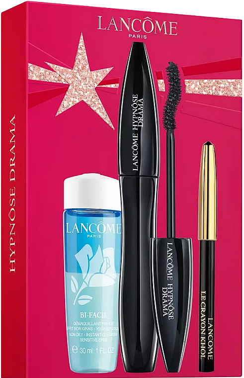 Набор - Lancome Hypnose Drama (mascara/6,5ml + pencil/0,7g + demaq/30ml) — фото N1