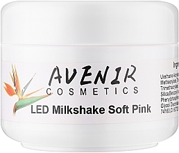 Парфумерія, косметика Гель для нарощування нігтів молочний ніжно-рожевий - Avenir Cosmetic LED Milkshake Soft Pink