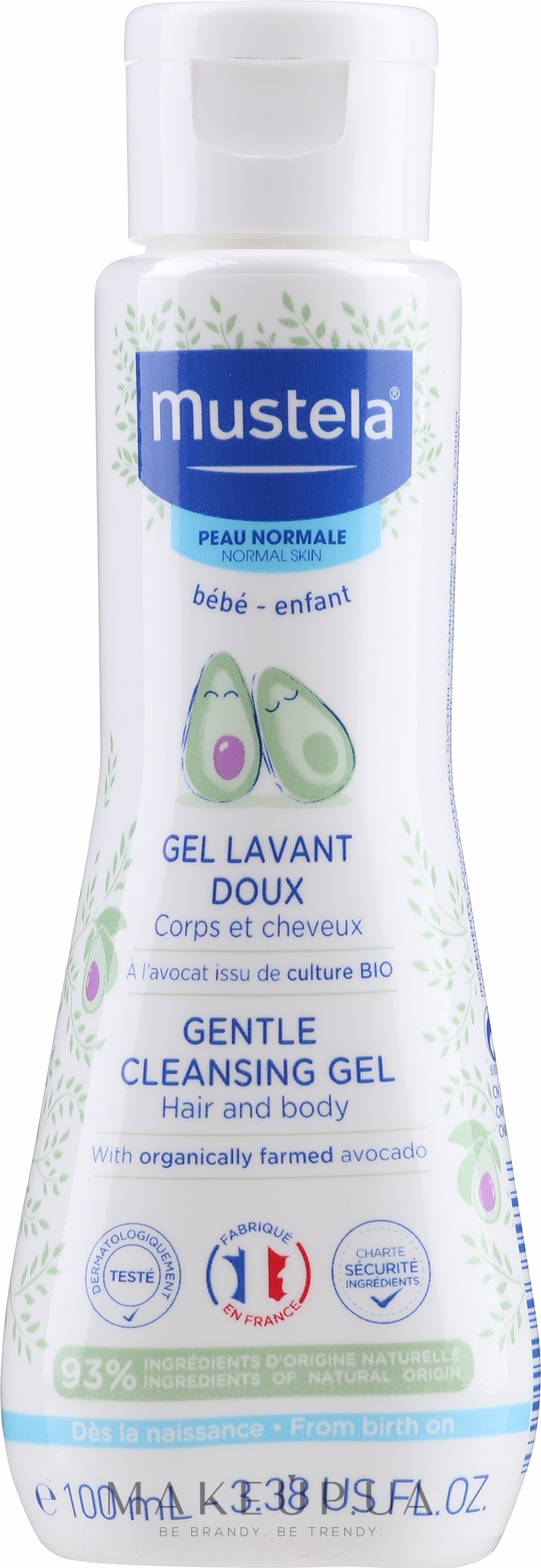Ніжний гель для новонароджених - Mustela Bebe Gentle Cleansing Gel — фото 100ml