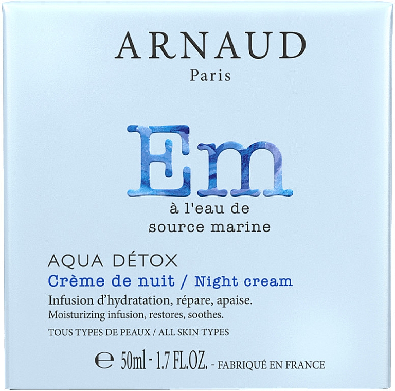 Крем для лица ночной с водой морских источников - Arnaud Aqua Detox Night Cream — фото N2