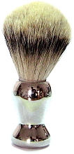 Парфумерія, косметика Помазок для гоління з шерстю борсука, срібна ручка, пластик - Golddachs Shaving Brush Silver Tip Badger Plastic Silver