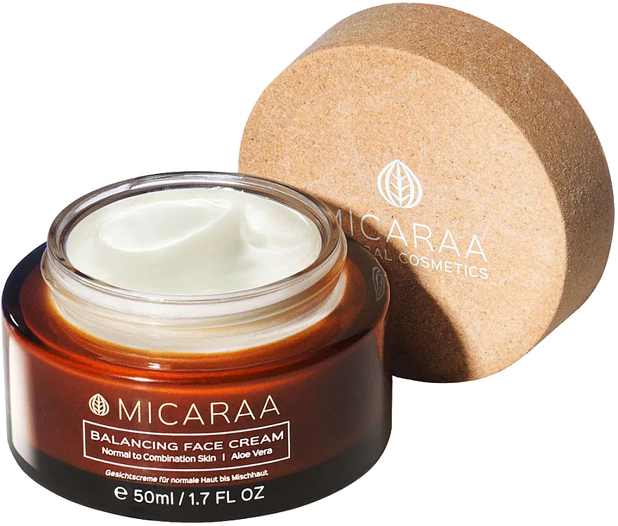 Балансувальний крем для обличчя - Micaraa Balancing Face Cream Mit Bio Aloe Vera — фото N2