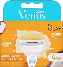 Парфумерія, косметика Змінні касети для гоління, 4 шт. - Gillette Venus & Olay Comfortglide