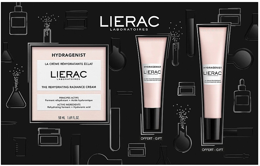 Набор - Lierac Hydragenist (f/cr/50ml + eye/cr/7.5ml + f/serum/15ml) — фото N1