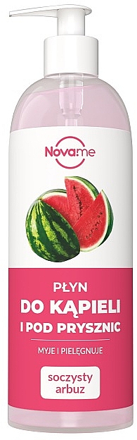 Піна для ванни й душу з екстрактом кавуна - Novame Juicy Watermelon — фото N1