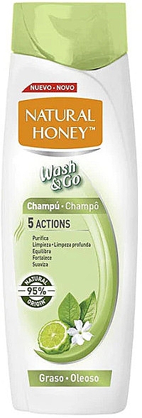 Шампунь для жирного волосся - Natural Honey Wash & Go Shampoo — фото N1