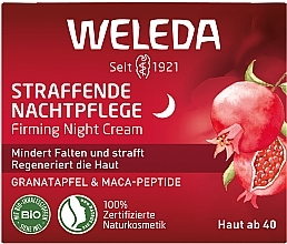 УЦЕНКА Ночной крем-лифтинг "Гранат и пептиды Маки перуанской" - Weleda Pomegranate & Poppy Peptide Firming Night Cream * — фото N3