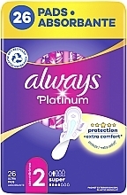 Гигиенические прокладки, размер 2, 26 шт - Always Platinum Protection +Extra Comfort Super — фото N2