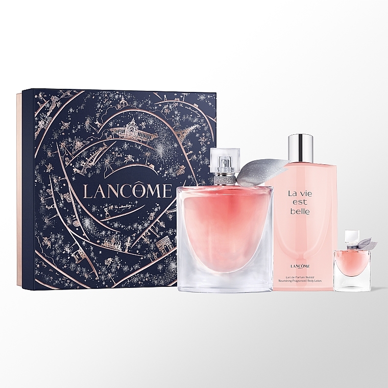 Lancome La Vie Est Belle - Набор (edp/100ml + edp/4ml + b/lot/200ml) — фото N1