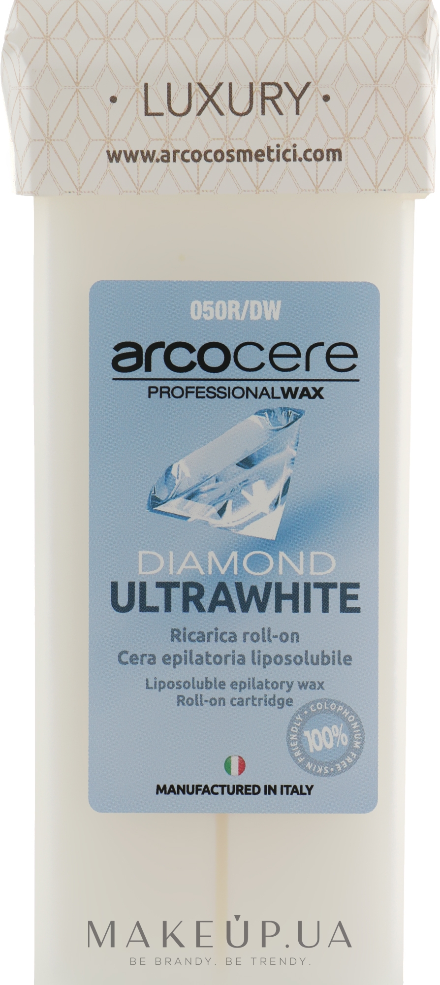 Віск у касеті "Ультрабілий" - Arcocere Diamond Ultra White Wax — фото 100ml