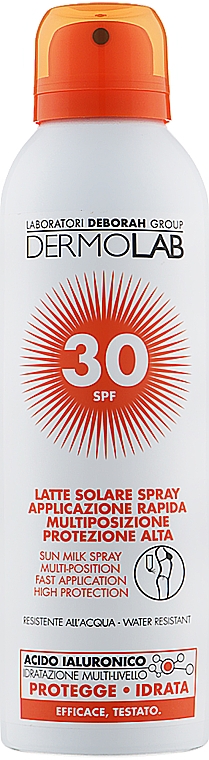 Молочко-спрей сонцезахисний - Deborah Dermolab Sun Milk Spray SPF30 — фото N1