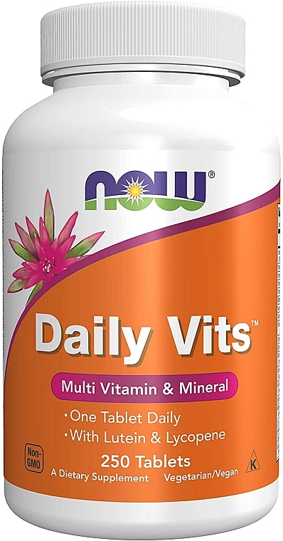 Ежедевный комплекс витаминов, в таблетках - Now Foods Daily Vits — фото N1