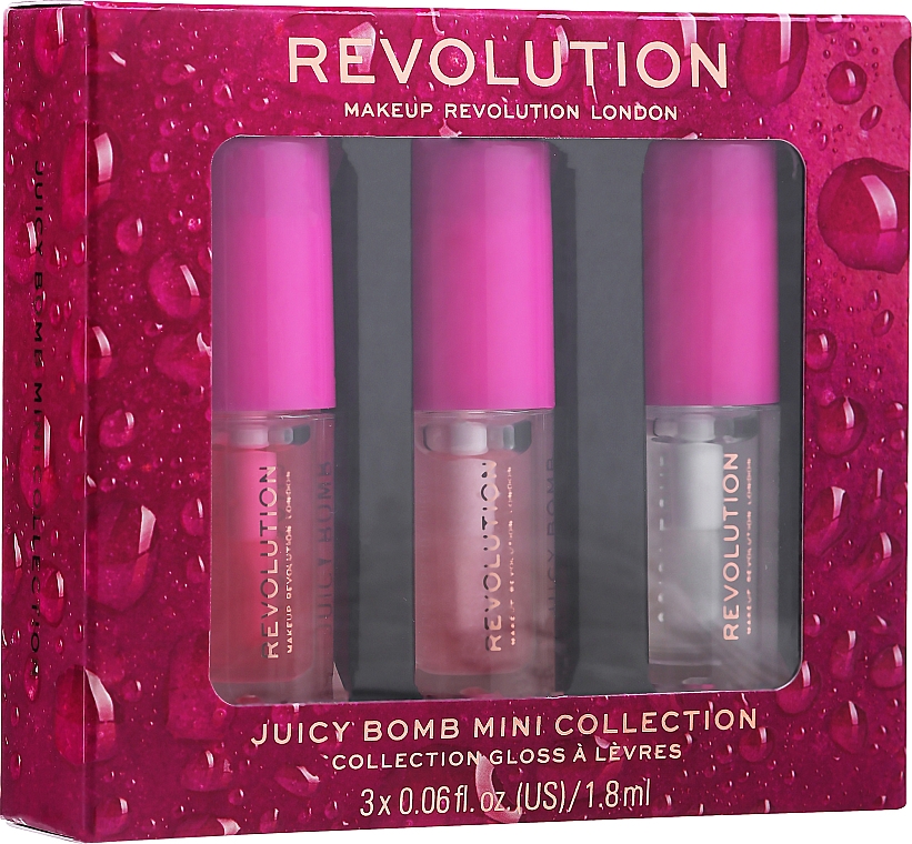 Набор - Makeup Revolution Juicy Bomb Lip Gloss Mini Set (lipgloss/3x1.8ml) — фото N1