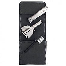 Парфумерія, косметика Манікюрний набір 7x8x2,5 см, чорний - Erbe Solingen Manicure Pocket Case Hunter