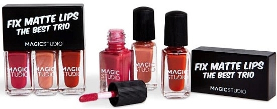 Набор блесков для губ - Magic Studio Fix & Matte Lips The Best Trio Set — фото N2