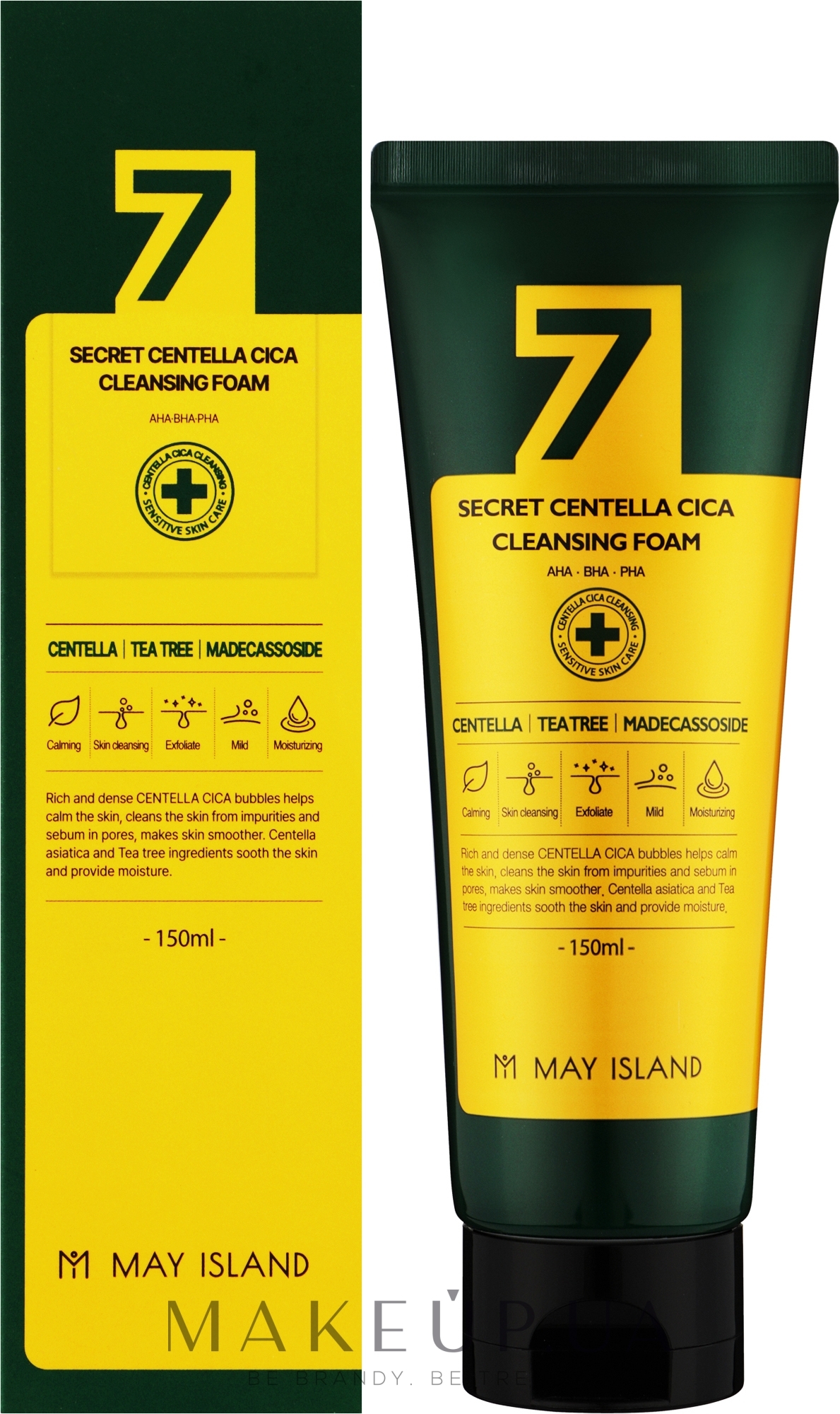 Очищающая пенка для проблемной кожи лица с экстрактом центеллы - May Island 7 Days Secret Centella Cica Cleansing Foam — фото 150ml