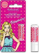 Парфумерія, косметика Бальзам для губ "Малина" - 4Organic Pin-up Girl Raspberry Lip Balm