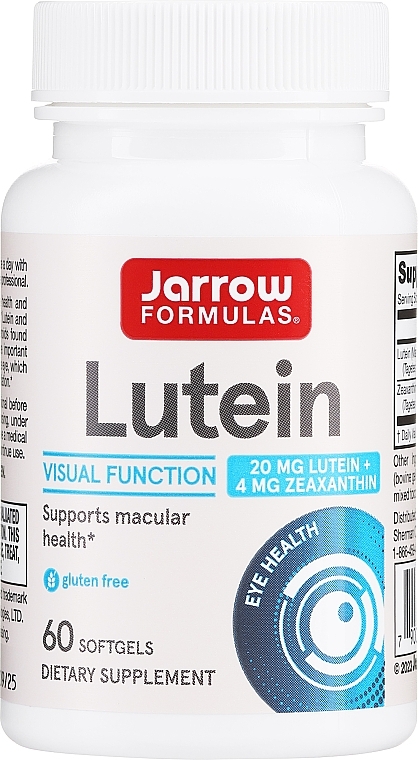 Харчові добавки - Jarrow Formulas Lutein 20mg — фото N1