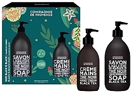 Духи, Парфюмерия, косметика Набор - Compagnie De Provence Black is Black Duo Hand & Body Set (soap/495ml + h/cr/300ml)