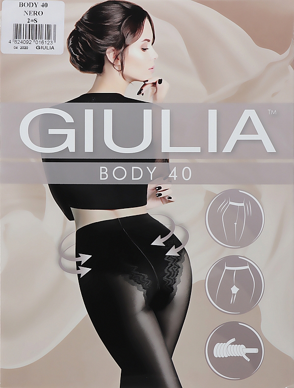 Колготки для женщин "Body" 40 Den, nero - Giulia — фото N1