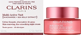 Ночной крем для всех типов кожи - Clarins Multi-Active Jour Niacinamide+Sea Holly Extract Glow Boosting Line-Smoothing Night Cream — фото N2