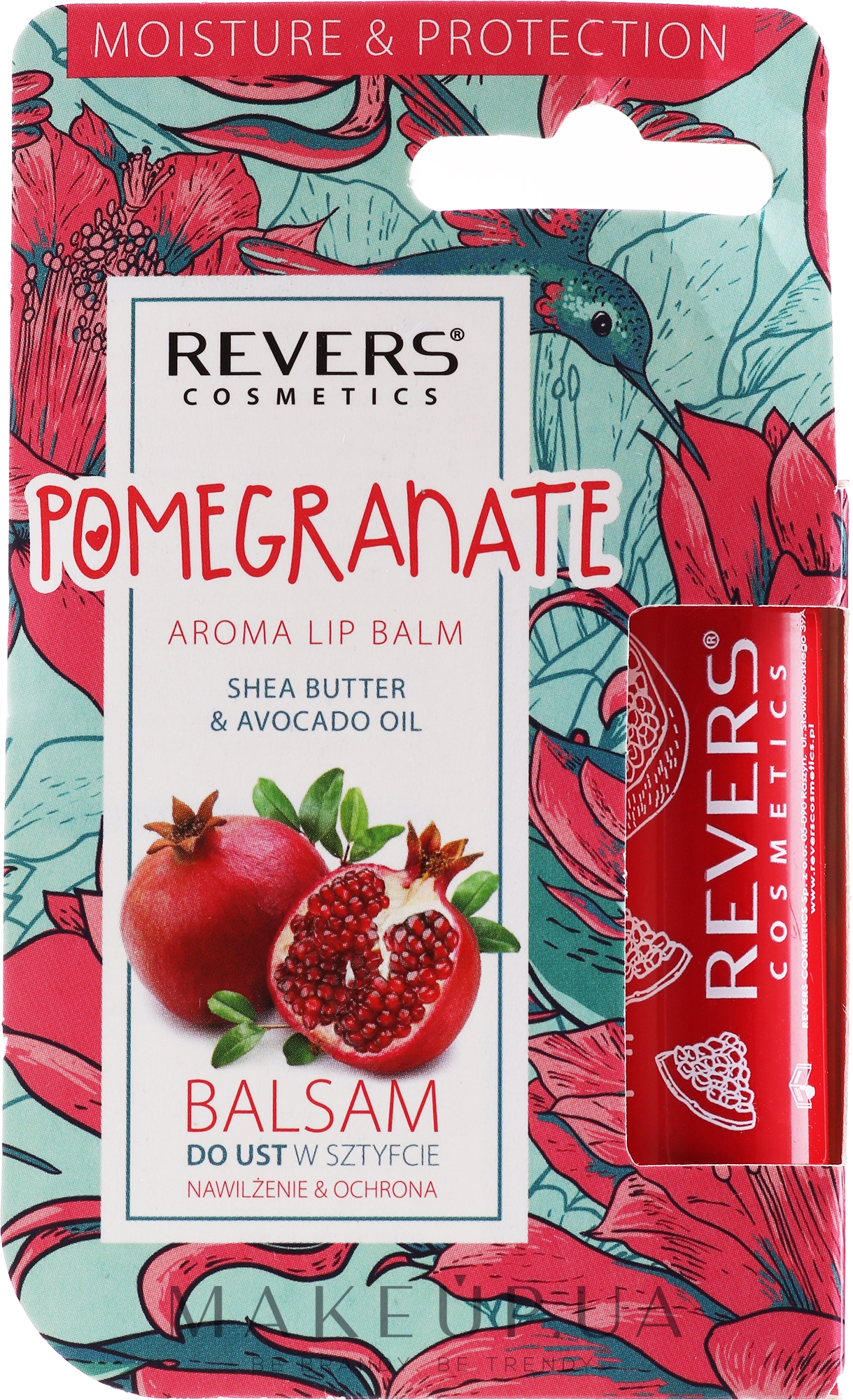 Бальзам для губ с ароматом граната - Revers Cosmetics Lip Balm Pomegranate — фото 4g