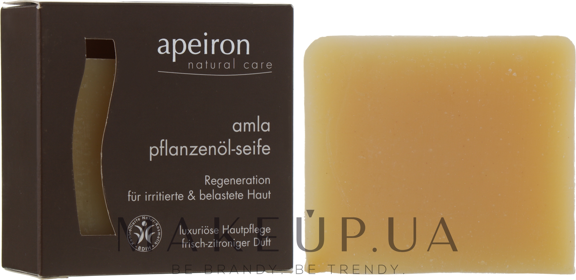 Натуральное мыло "Амла" для регенерации кожи - Apeiron Amla Plant Oil Soap — фото 100g