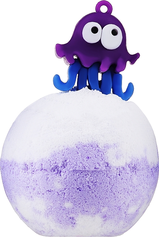 Бомбочка для ванны с игрушкой, фиолетовая, осьминог - Chlapu Chlap Bomb — фото N1
