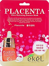 Парфумерія, косметика Антивікова тканинна маска з плацентою - Ekel Placenta Ultra Hydrating Essence Mask