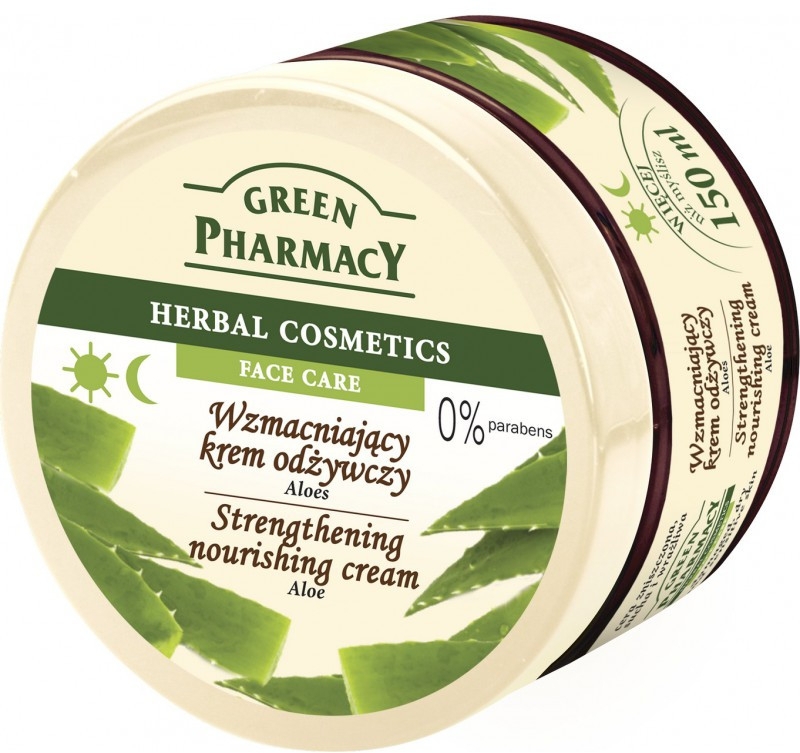 Крем для обличчя "Алое" - Green Pharmacy Strengthening Nourishing Cream Aloe — фото N1