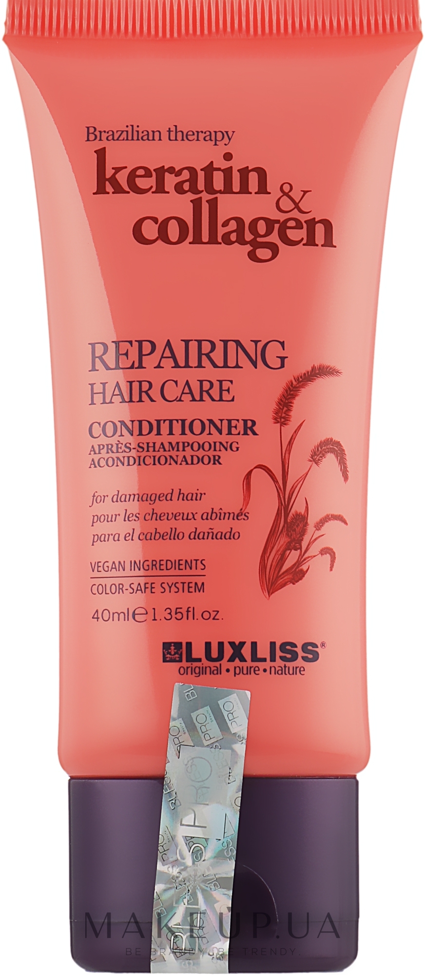 Кондиционер восстанавливающий для волос - Luxliss Repairing Hair Care Conditioner — фото 40ml