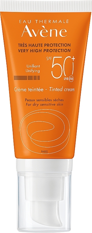 Крем солнцезащитный тональный для сухой чувствительной кожи SPF50 - Avene Solaires Haute Protection Tinted Creme SPF50