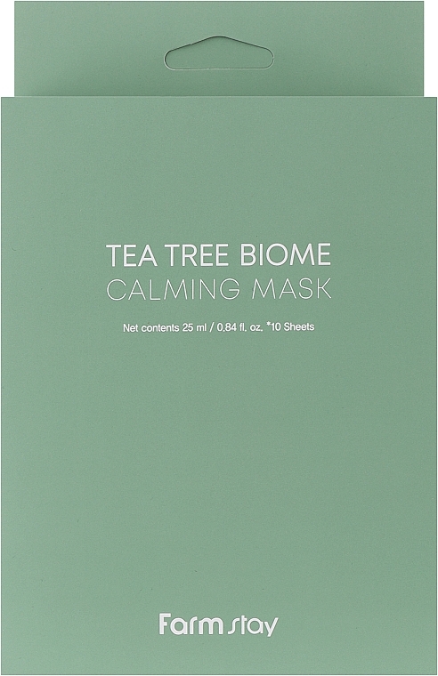 Заспокійлива маска з екстрактом чайного дерева - FarmStay Tea Tree Biome Calming Mask — фото N1