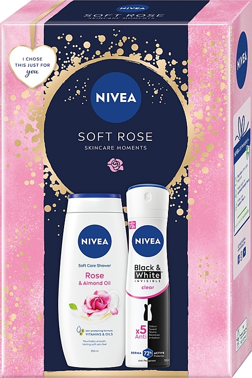 Набір - NIVEA Soft Rose (sh/gel/250ml + deo/150ml) — фото N1