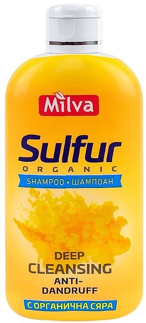 Шампунь проти лупи та випадіння волосся, з органічною сіркою - Milva Anti Dandruff and Anti Hair Loss Shampoo with Organic Sulfur — фото N1