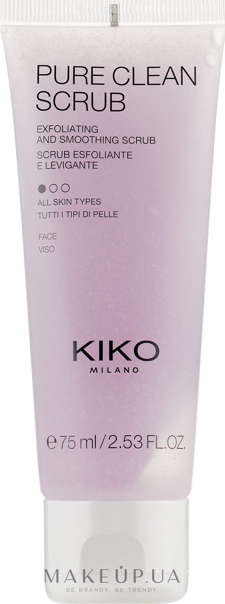 Отшелушивающий и разглаживающий скраб для лица - Kiko Milano Pure Clean Scrub — фото 75ml