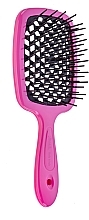 Парфумерія, косметика Щітка для волосся 72SP226, з чорними зубцями, рожева - Janeke SuperBrush Vented Brush Pink