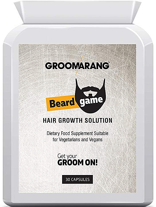 Харчова добавка для росту бороди - Groomarang Beard Growth Natural Accelerator Tablet — фото N1