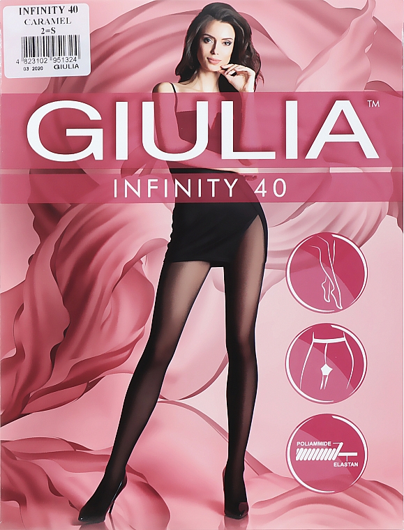 Колготки для женщин "Infinity " 40 Den, caramel - Giulia — фото N1