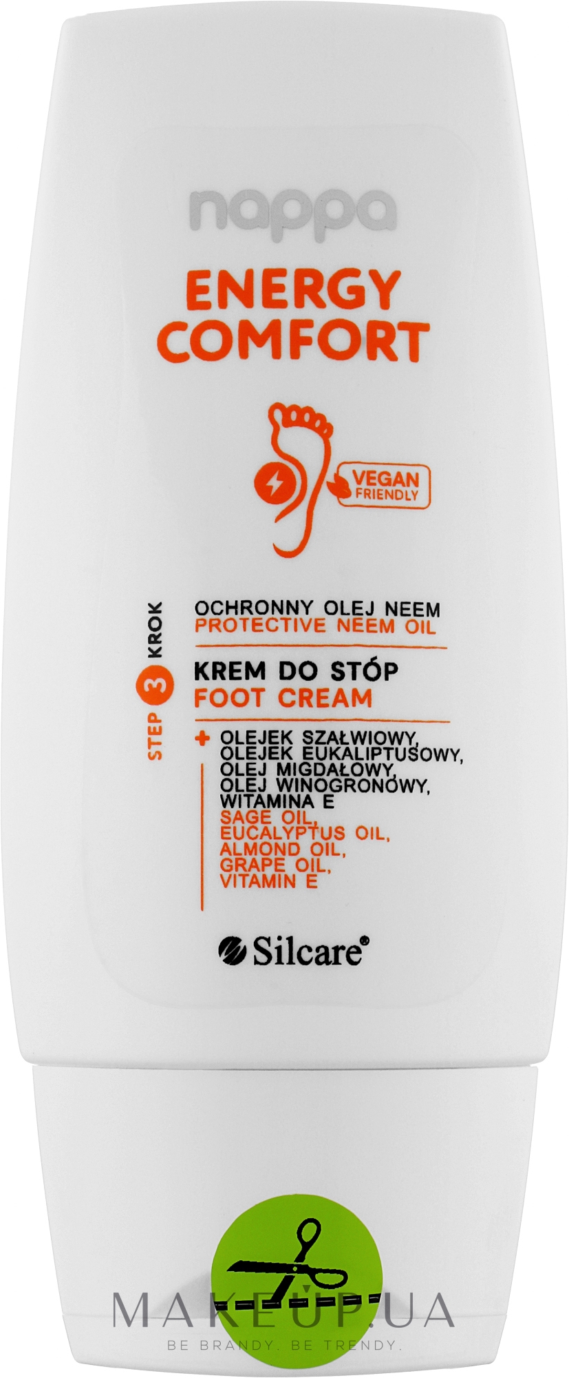 Крем для ног - Silcare Nappa Foot Cream Neem Oil & Sage Oil — фото 100ml