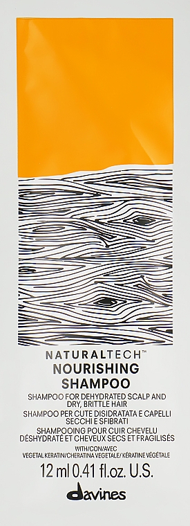 Живильний шампунь для сухого і пошкодженого волосся - Davines Natural Tech Nourishing Shampoo (пробник) — фото N1