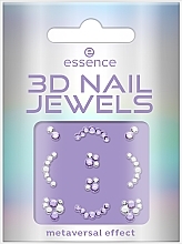 Парфумерія, косметика Наклейки для нігтів, 10 шт. - Essence 3d Nail Jewels Future Reality