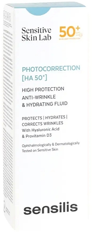 Солнцезащитный флюид для лица - Sensilis Photocorrection HA 50+ High Protection Anti-Wrinkle & Hydrating Fluid — фото N1