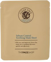 Парфумерія, косметика Заспокійлива маска-серветка для обличчя - The Face Shop Sebum Control Soothing Mask Sheet