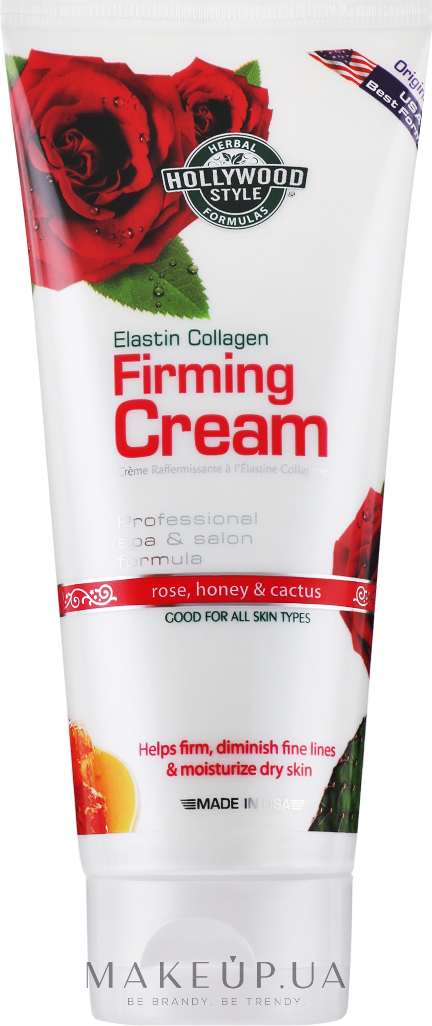 Органічний підтягувальний крем для обличчя з колагеном - Hollywood Style Elastin Collagen Firming Cream — фото 150ml