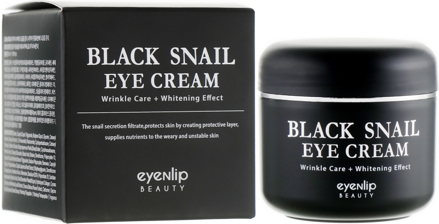 Крем для кожи вокруг глаз многофункциональный - Eyenlip Black Snail Eye Cream